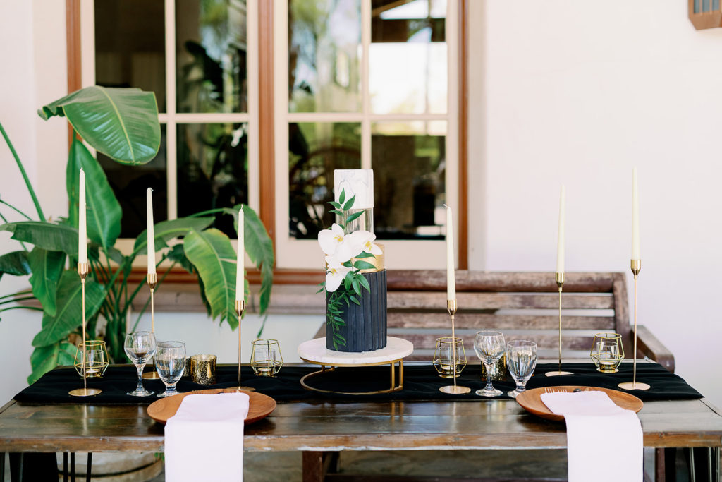 Tropical modern wedding at Menifee Lakes Weddings & Events 