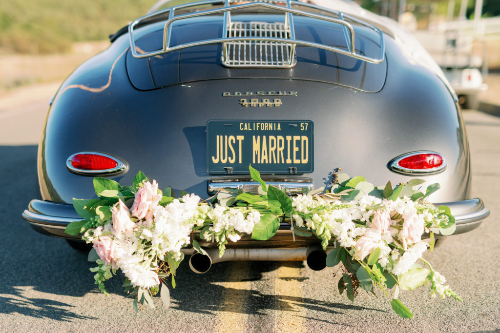 just married sign vintage car wedding 