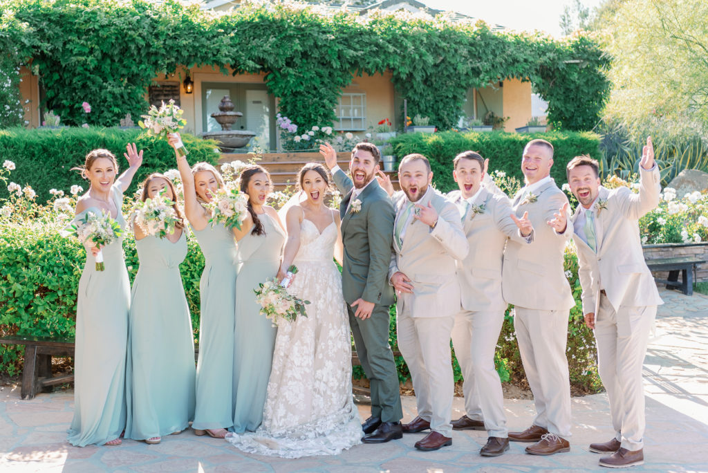 bridal party photos in temecula California at forever and always farm