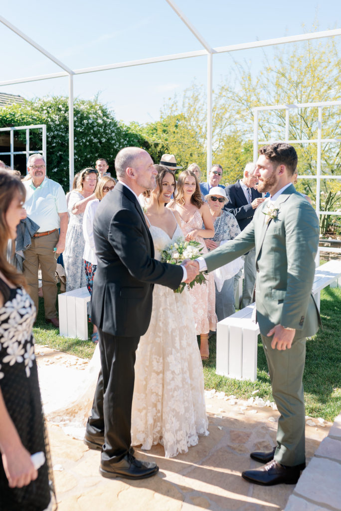 wedding ceremony in temecula California at forever and always farm