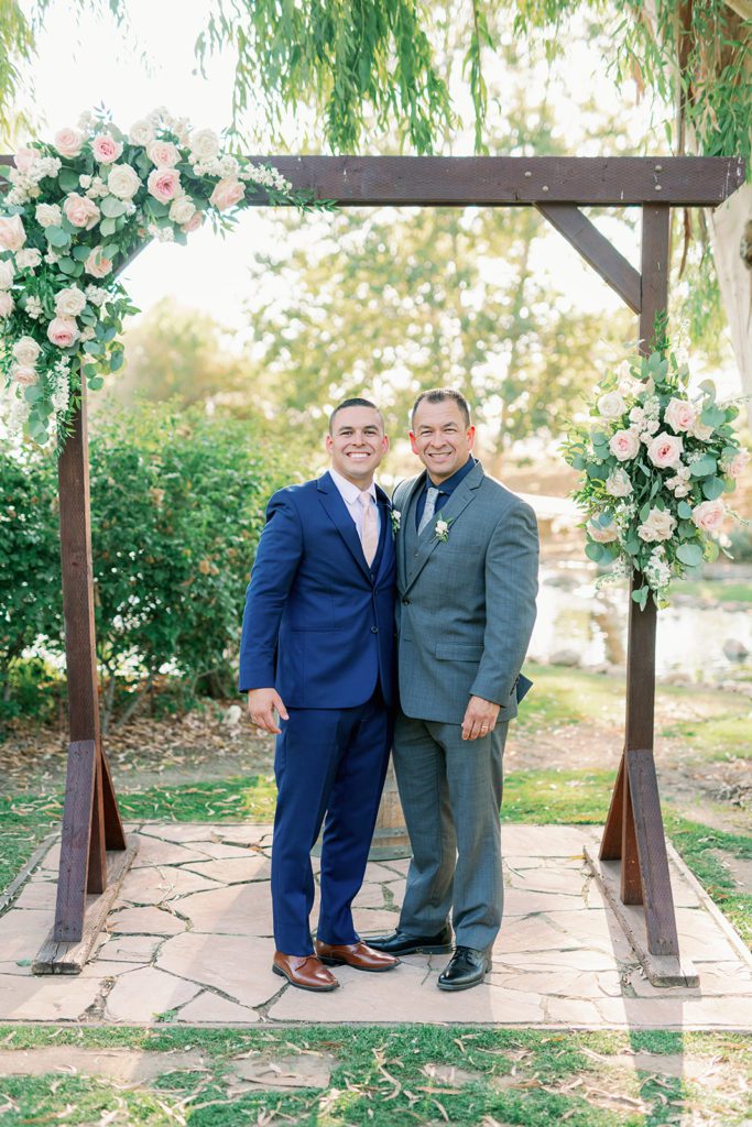 groom and dad