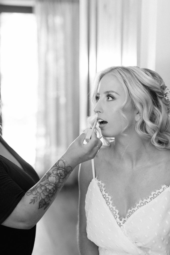 bride getting ready at galway downs Temecula California 