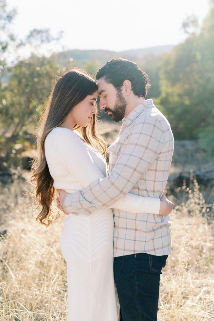 couple engagement photos with light and airy style southern California 